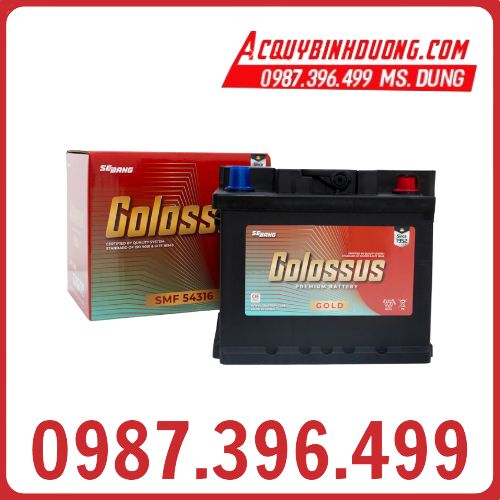 Ắc Quy COLOSSUS SMF 54316 DIN43 (12V-43Ah)