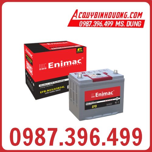 Ắc Quy Enimac EFB N55/65B24L (12V-52ah)