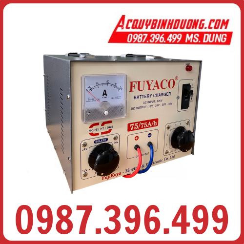 Máy sạc ắc quy FUYACO 75A - 100% dây đồng