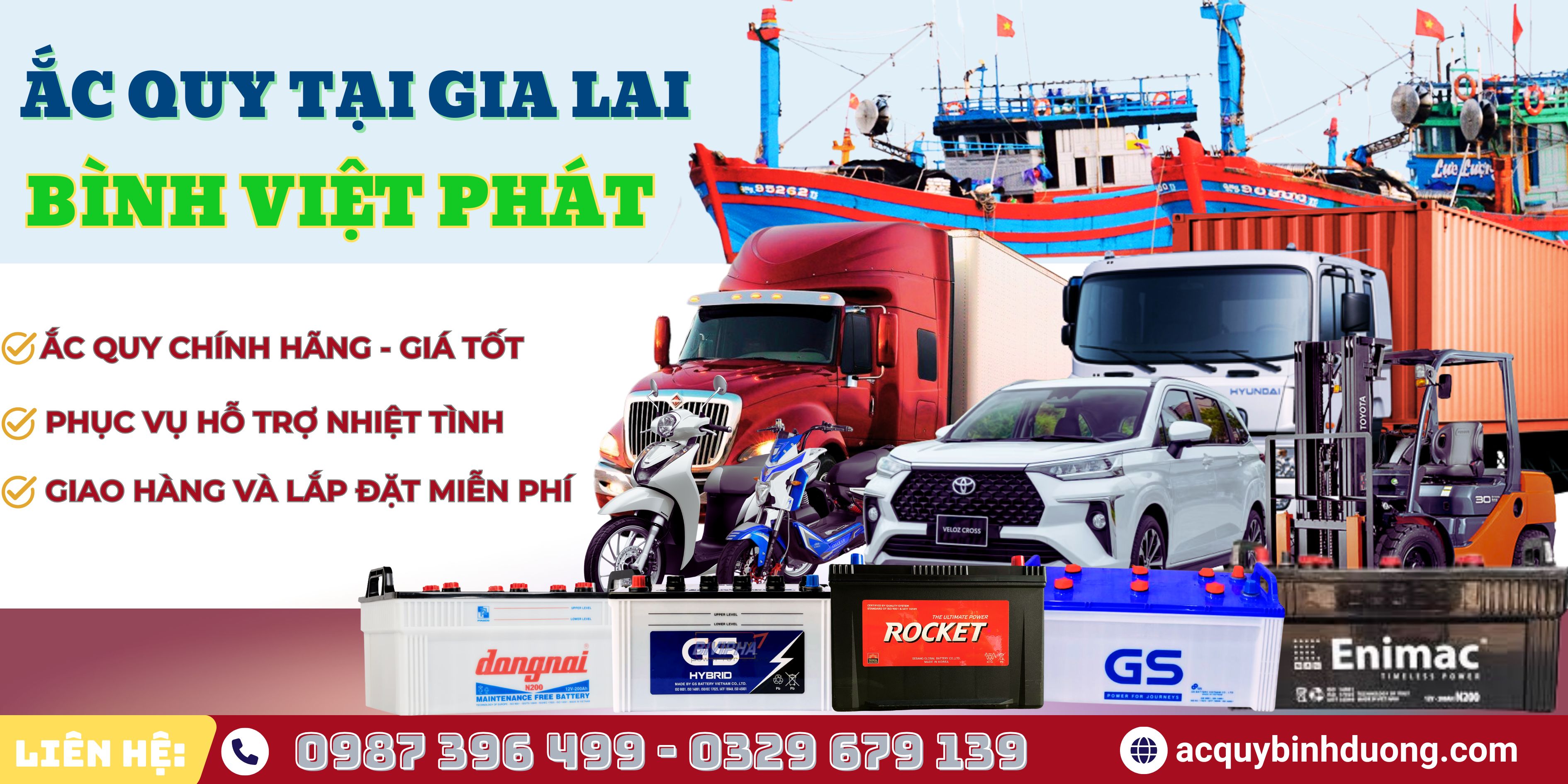 Đại Lý Ắc Quy Chính Hãng Tại Gia Lai 