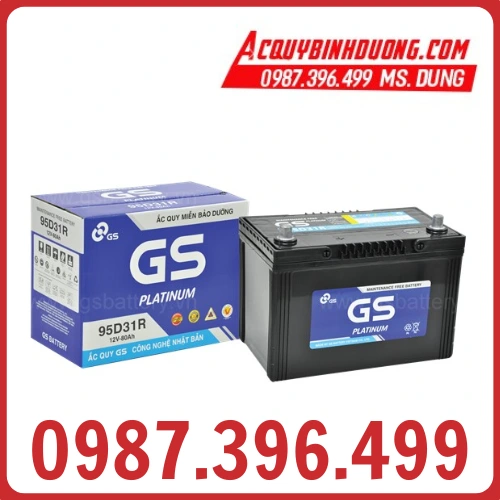 Ắc Quy GS 95D31R MF (12V-80ah) 