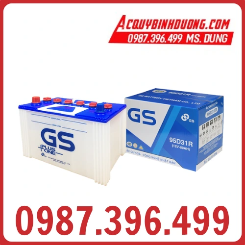 Ắc quy GS 95D31R (12V-80ah) Nước Truyền Thống