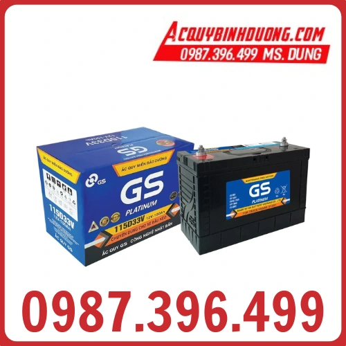 Ắc Quy GS 115D33V MF (12V-100ah) cọc vít 