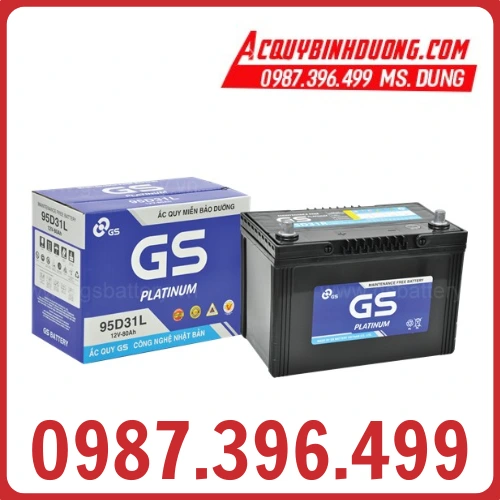 Ắc Quy GS 95D31L MF (12V-80ah) 