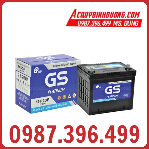 Ắc Quy GS 75D23R MF (12V-65ah) 