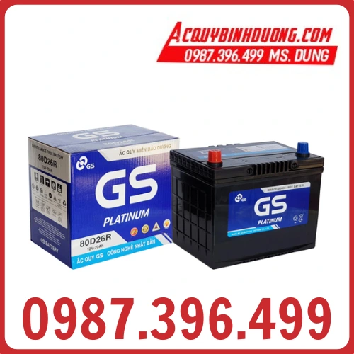 Ắc Quy GS 80D26R MF (12V-70ah) 