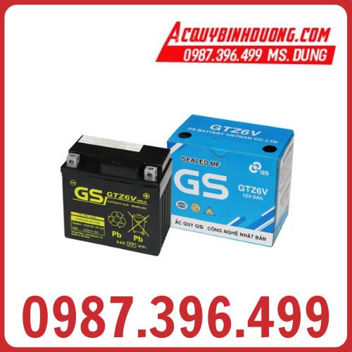Ắc Quy GS GTZ 6V (12V-5ah) 