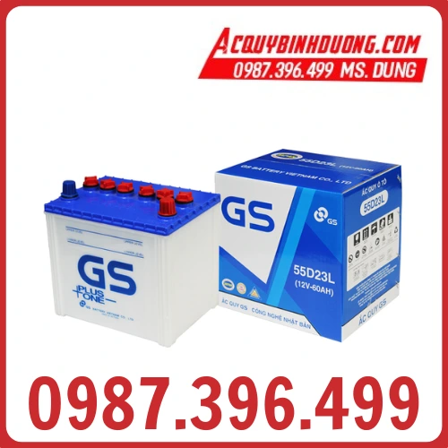 Ắc Quy GS 55D23L (12V-60ah) (NƯỚC)
