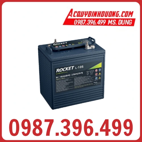 Ắc Quy Rocket L-105 (6V-225Ah) 