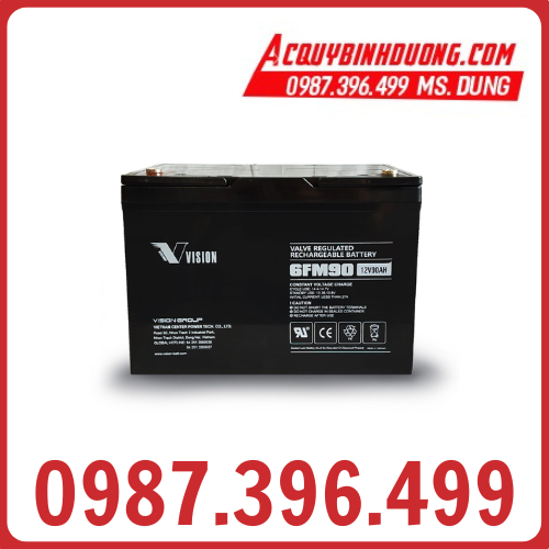 Ắc Quy VISION 6FM90E-X (12V- 90AH) 