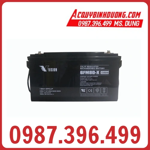 Ắc Quy VISION 6FM80-X (12V- 80AH) 
