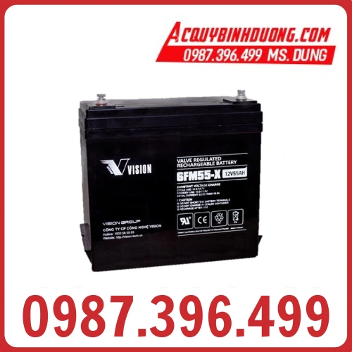 Ắc Quy VISION 6FM55-X (12V- 55AH) 