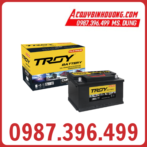 Ắc Quy TROY CMF DIN 60R (12V-60ah) 