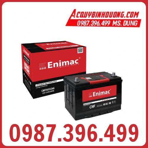 Ắc Quy Enimac 85D26L (12V-75ah) 