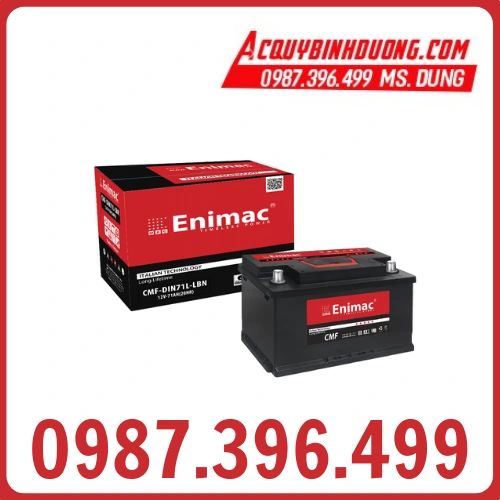 Ắc Quy ENIMAC CMF DIN 71L-LBN (12V-71Ah) 