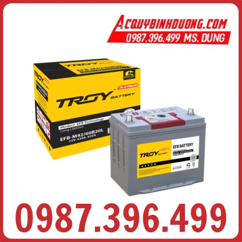 Ắc Quy TROY EFB M42 - 60B20L (12V-43ah)