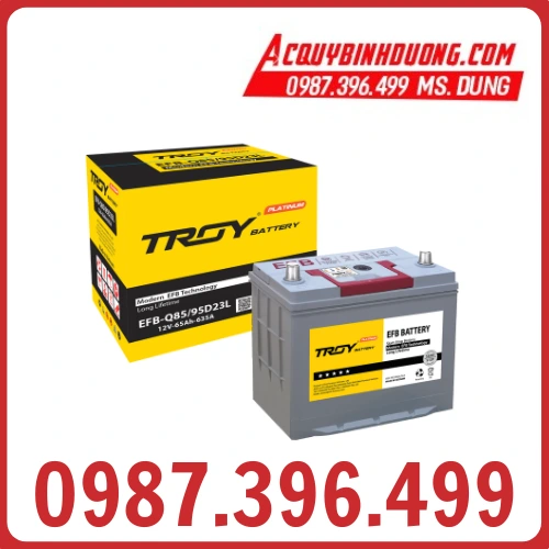 Ắc Quy TROY EFB Q85 - 95D23L (12V-65ah)