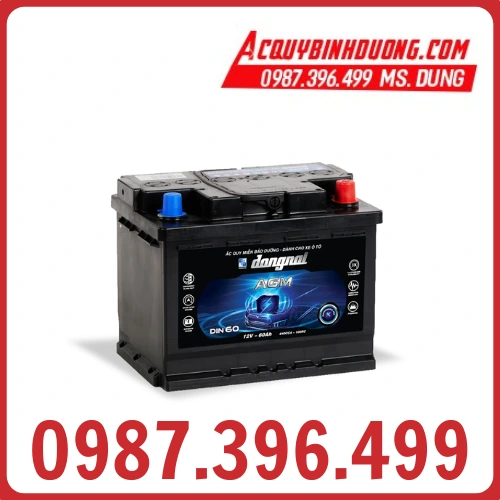 Ắc Quy Đồng Nai AGM Din60 (12V-60ah)