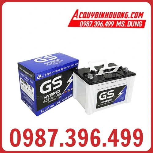 Ắc Quy GS HYBRID 95D31R PLUS (12V-80ah)