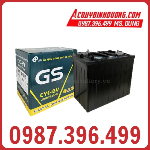 Ắc Quy Xe Điện GS CYC-6V (6V-225ah)